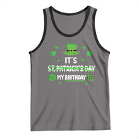 Funny Birthday St Patricks Day Tank Top Funny Shamrock Born Lucky Irish Bday