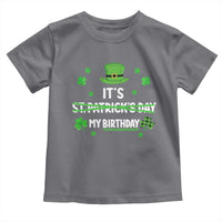 Funny Birthday St Patricks Day Toddler T Shirt Funny Shamrock Born Lucky Irish Bday