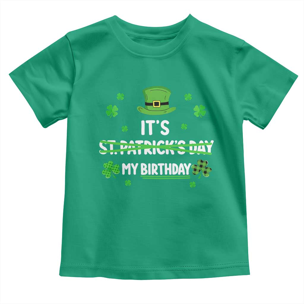 Funny Birthday St Patricks Day Toddler T Shirt Funny Shamrock Born Lucky Irish Bday