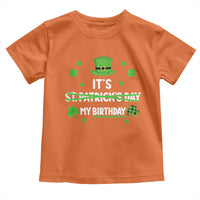 Funny Birthday St Patricks Day Toddler T Shirt Funny Shamrock Born Lucky Irish Bday