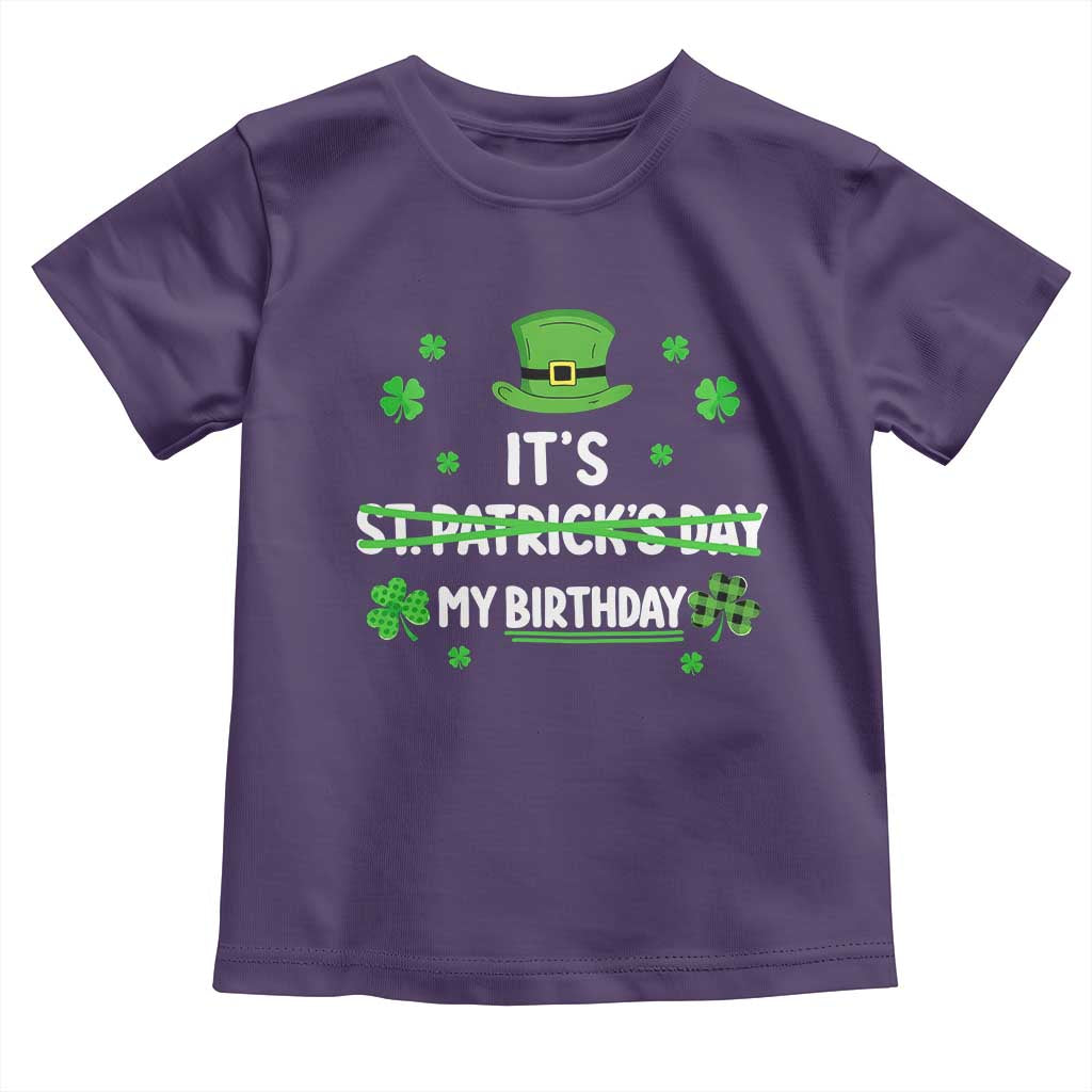 Funny Birthday St Patricks Day Toddler T Shirt Funny Shamrock Born Lucky Irish Bday