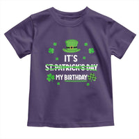 Funny Birthday St Patricks Day Toddler T Shirt Funny Shamrock Born Lucky Irish Bday