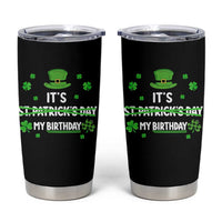 Funny Birthday St Patricks Day Tumbler Cup Funny Shamrock Born Lucky Irish Bday