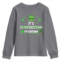 Funny Birthday St Patricks Day Youth Sweatshirt Funny Shamrock Born Lucky Irish Bday