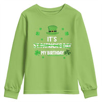 Funny Birthday St Patricks Day Youth Sweatshirt Funny Shamrock Born Lucky Irish Bday