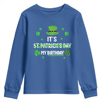 Funny Birthday St Patricks Day Youth Sweatshirt Funny Shamrock Born Lucky Irish Bday