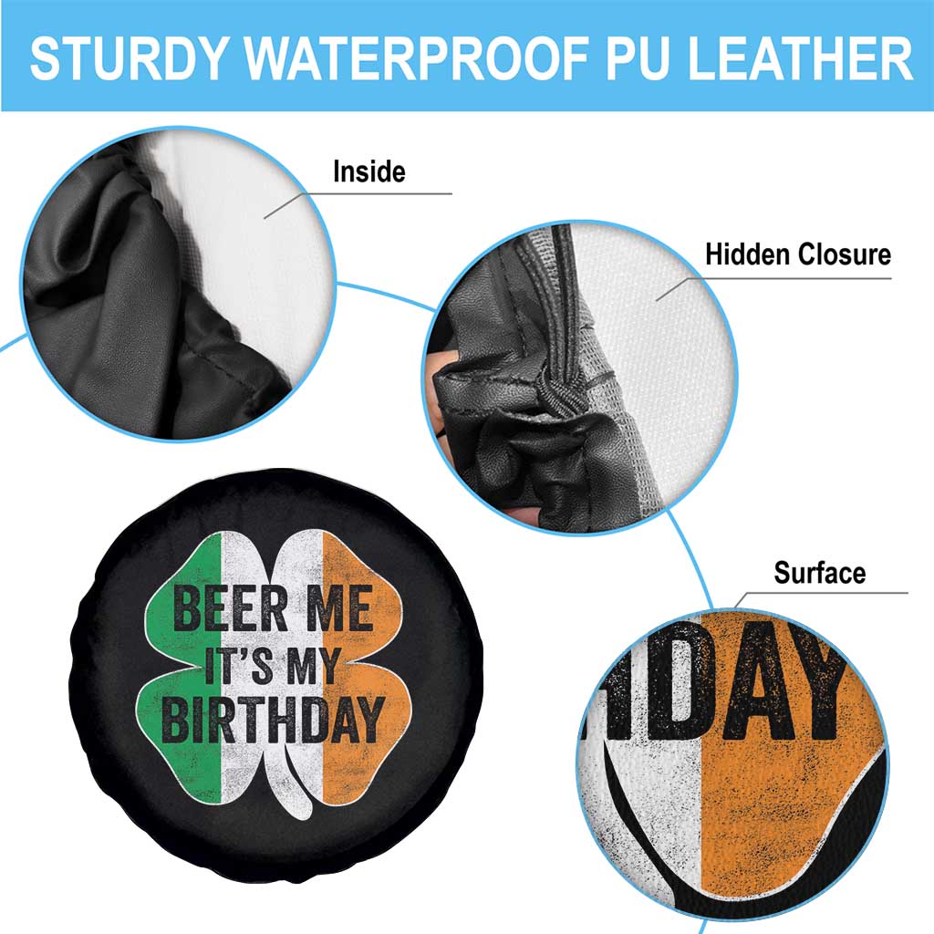 Funny Birthday St Patricks Day Spare Tire Cover Beer Me Its My Birthday Ireland Irish Shamrock