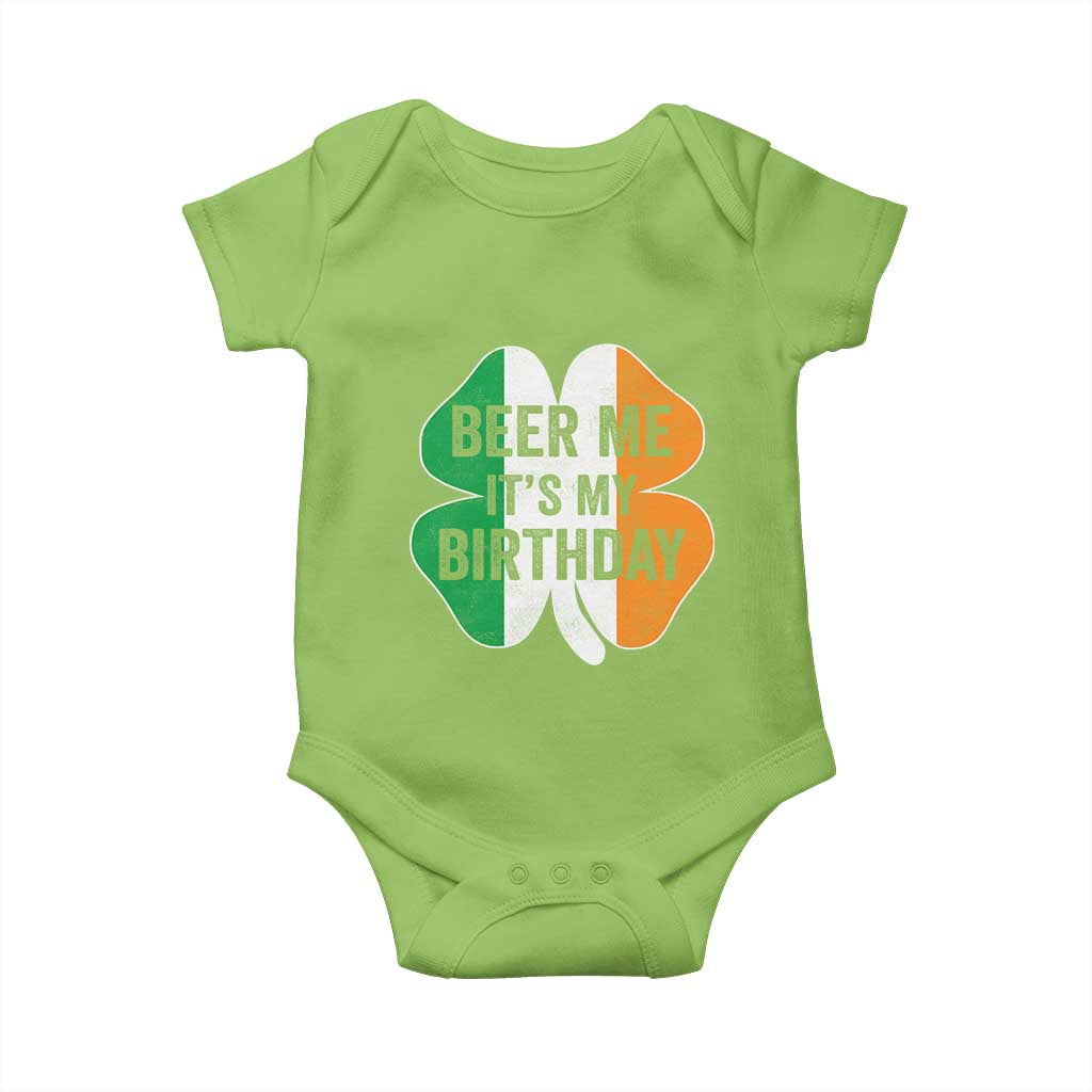 Funny Birthday St Patricks Day Baby Onesie Beer Me Its My Birthday Ireland Irish Shamrock