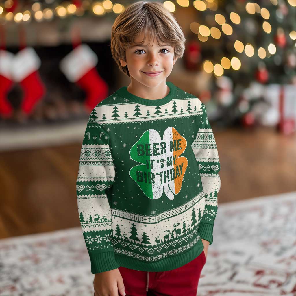 Funny Birthday St Patricks Day Ugly Christmas Sweater Beer Me Its My Birthday Ireland Irish Shamrock