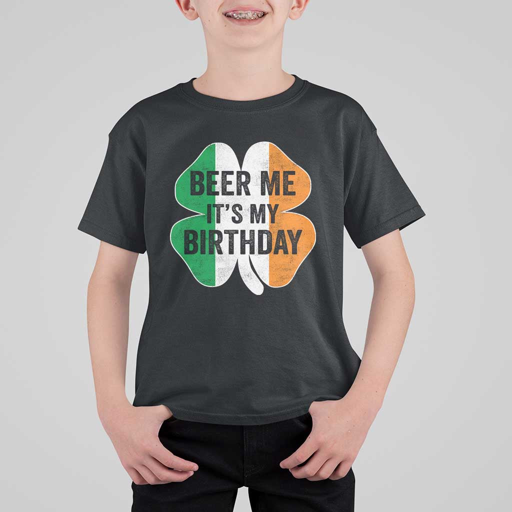 Funny Birthday St Patricks Day T Shirt For Kid Beer Me Its My Birthday Ireland Irish Shamrock