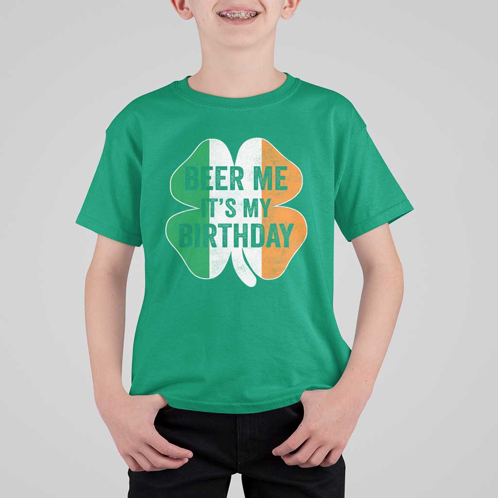 Funny Birthday St Patricks Day T Shirt For Kid Beer Me Its My Birthday Ireland Irish Shamrock