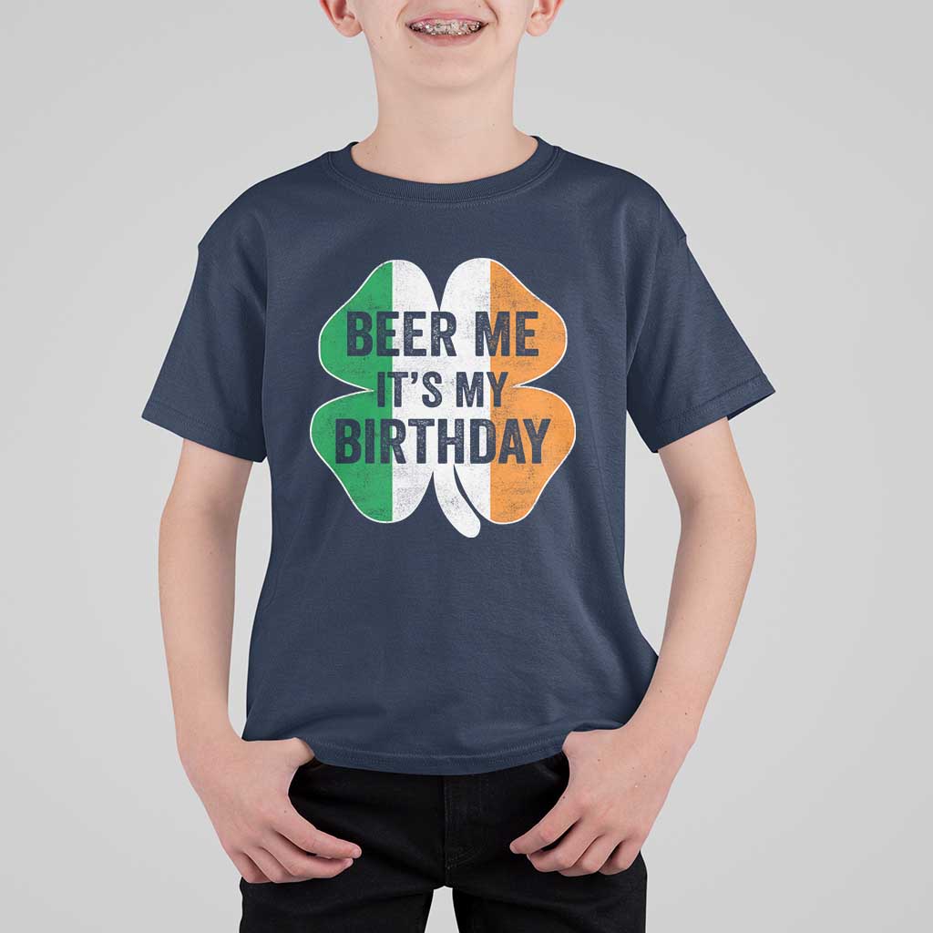 Funny Birthday St Patricks Day T Shirt For Kid Beer Me Its My Birthday Ireland Irish Shamrock