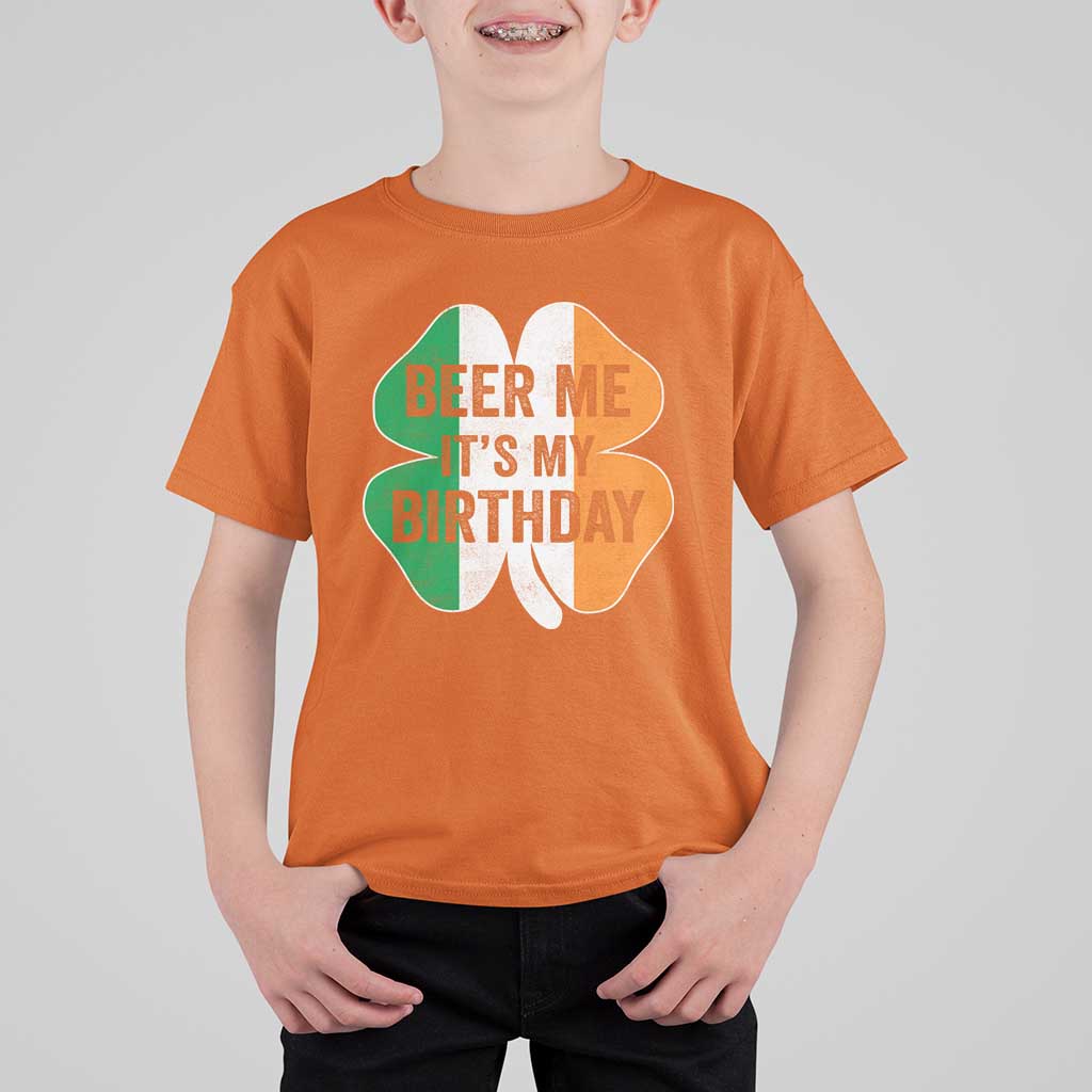 Funny Birthday St Patricks Day T Shirt For Kid Beer Me Its My Birthday Ireland Irish Shamrock