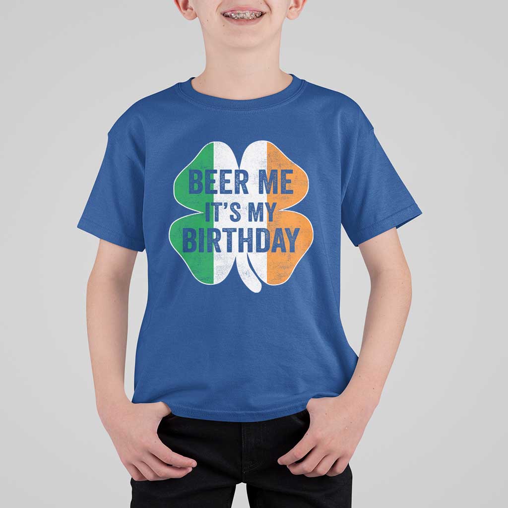 Funny Birthday St Patricks Day T Shirt For Kid Beer Me Its My Birthday Ireland Irish Shamrock