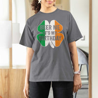 Funny Birthday St Patricks Day T Shirt For Women Beer Me Its My Birthday Ireland Irish Shamrock