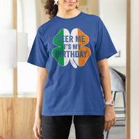 Funny Birthday St Patricks Day T Shirt For Women Beer Me Its My Birthday Ireland Irish Shamrock