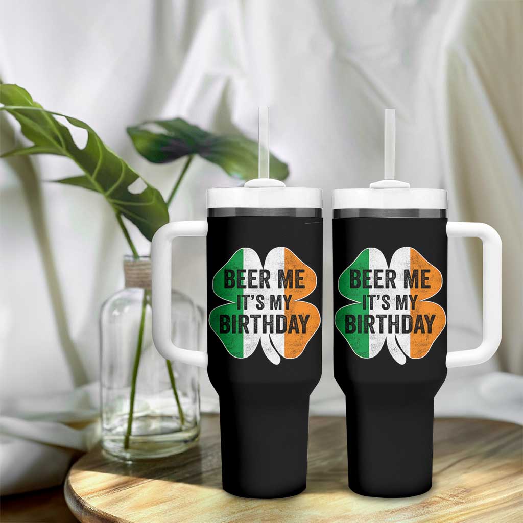 Funny Birthday St Patricks Day Tumbler With Handle Beer Me Its My Birthday Ireland Irish Shamrock