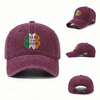 Funny Birthday St Patricks Day Washed Cotton Baseball Cap Beer Me Its My Birthday Ireland Irish Shamrock