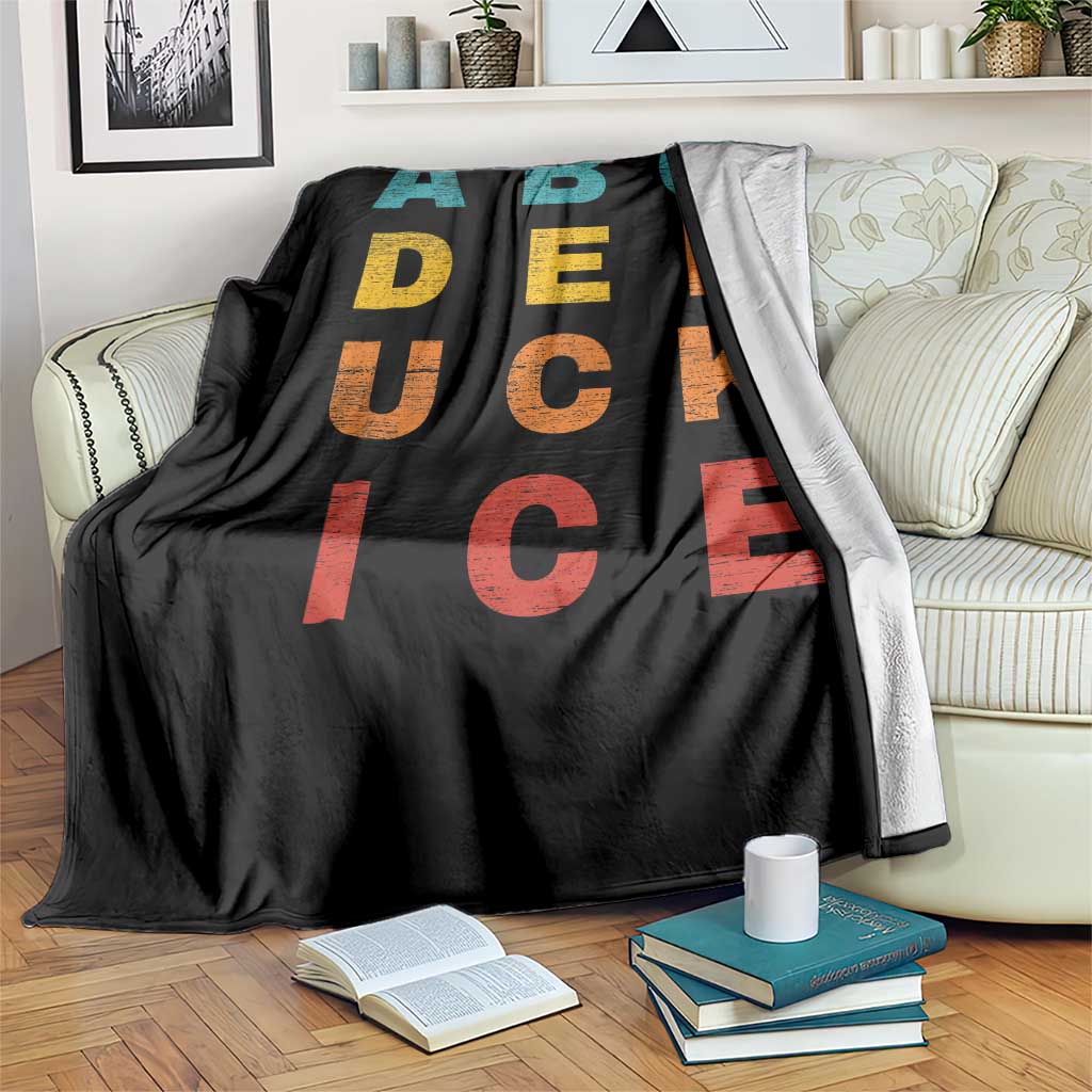 Fck Ice Throw Blanket Retro Protest Chinga La Migra Subtle FDT