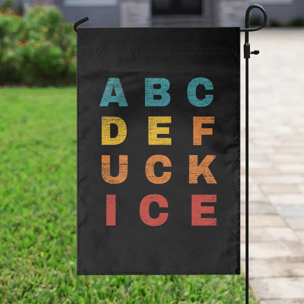 Fck Ice Garden Flag Retro Protest Chinga La Migra Subtle FDT
