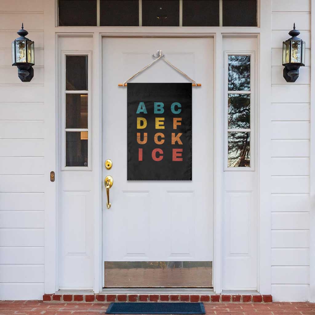 Fck Ice Garden Flag Retro Protest Chinga La Migra Subtle FDT