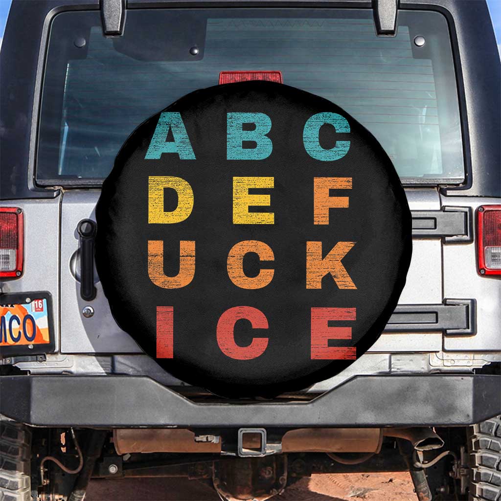 Fck Ice Spare Tire Cover Retro Protest Chinga La Migra Subtle FDT