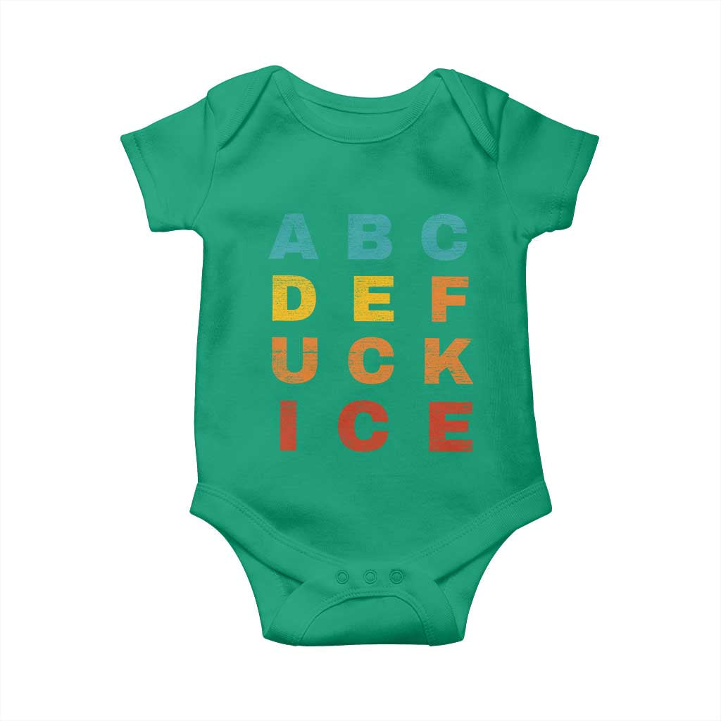 Fck Ice Baby Onesie Retro Protest Chinga La Migra Subtle FDT