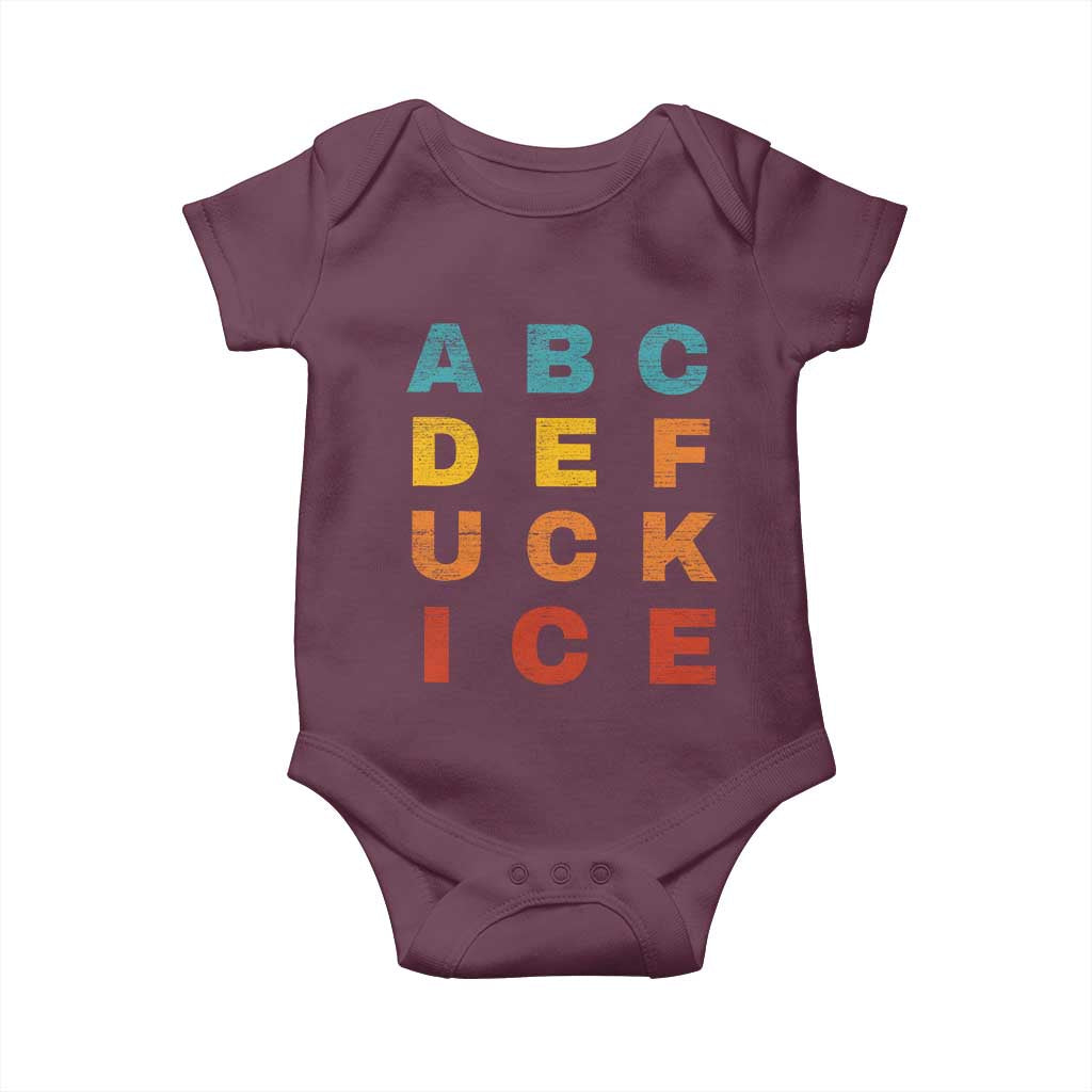 Fck Ice Baby Onesie Retro Protest Chinga La Migra Subtle FDT