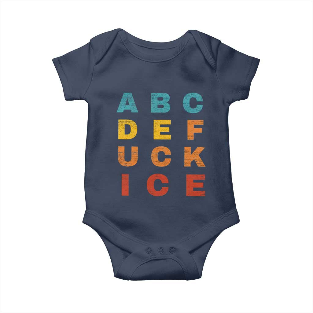 Fck Ice Baby Onesie Retro Protest Chinga La Migra Subtle FDT