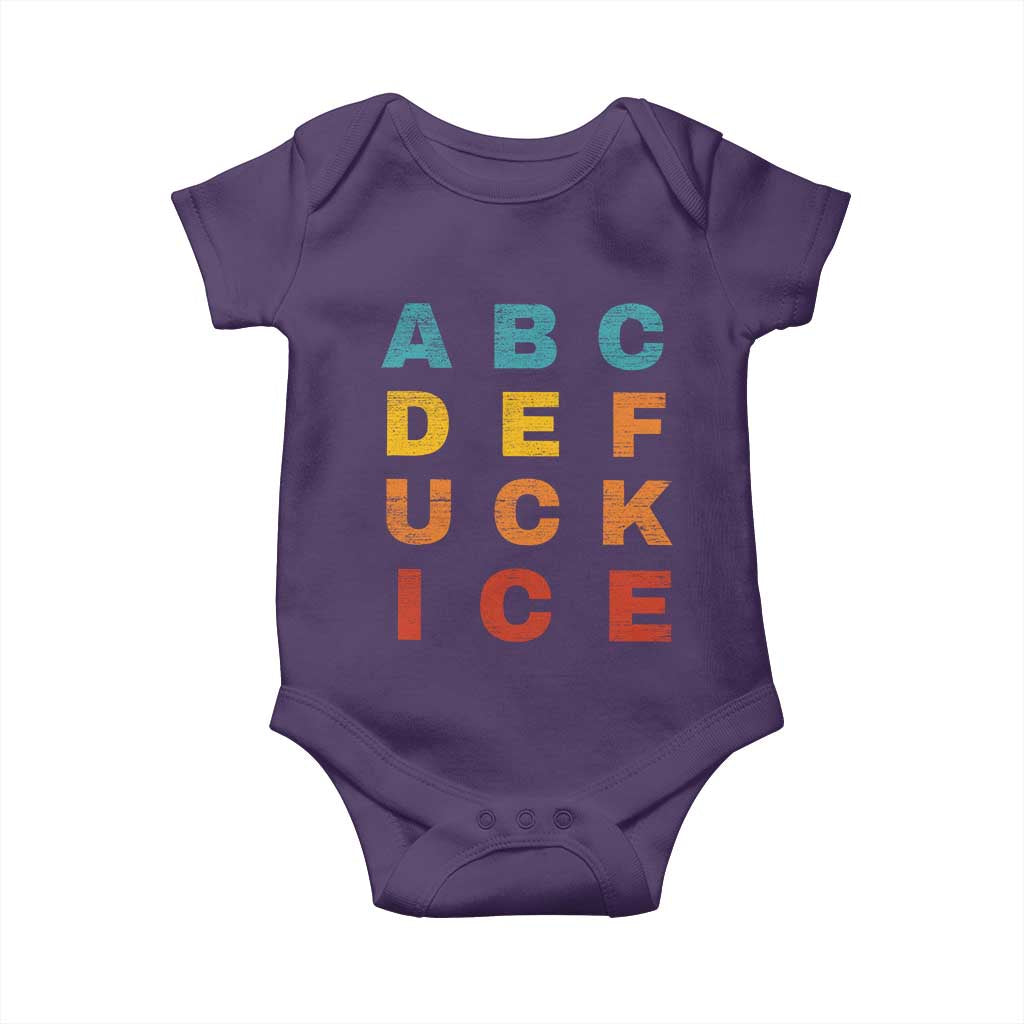 Fck Ice Baby Onesie Retro Protest Chinga La Migra Subtle FDT