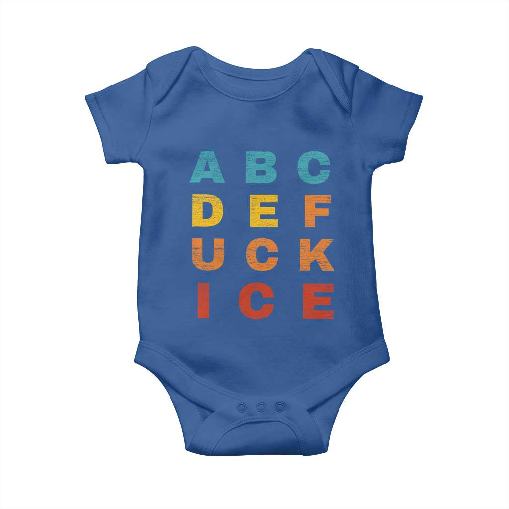 Fck Ice Baby Onesie Retro Protest Chinga La Migra Subtle FDT