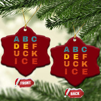 Fck Ice Ceramic Ornament Retro Protest Chinga La Migra Subtle FDT