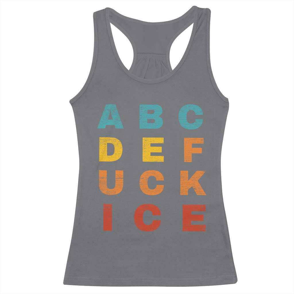 Fck Ice Racerback Tank Top Retro Protest Chinga La Migra Subtle FDT
