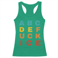 Fck Ice Racerback Tank Top Retro Protest Chinga La Migra Subtle FDT