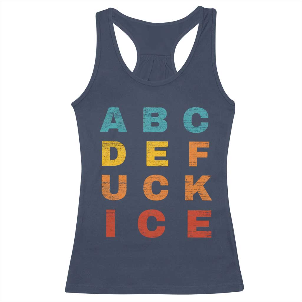 Fck Ice Racerback Tank Top Retro Protest Chinga La Migra Subtle FDT