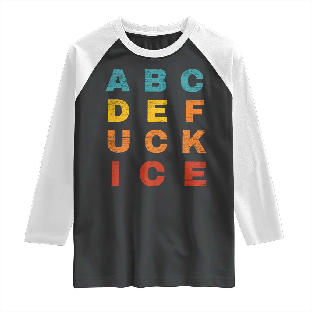 Fck Ice Raglan Shirt Retro Protest Chinga La Migra Subtle FDT