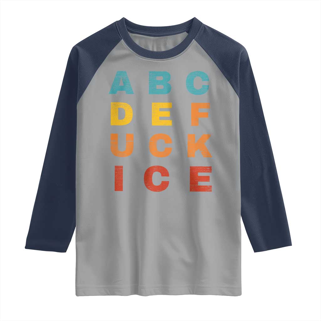 Fck Ice Raglan Shirt Retro Protest Chinga La Migra Subtle FDT