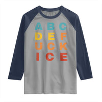 Fck Ice Raglan Shirt Retro Protest Chinga La Migra Subtle FDT