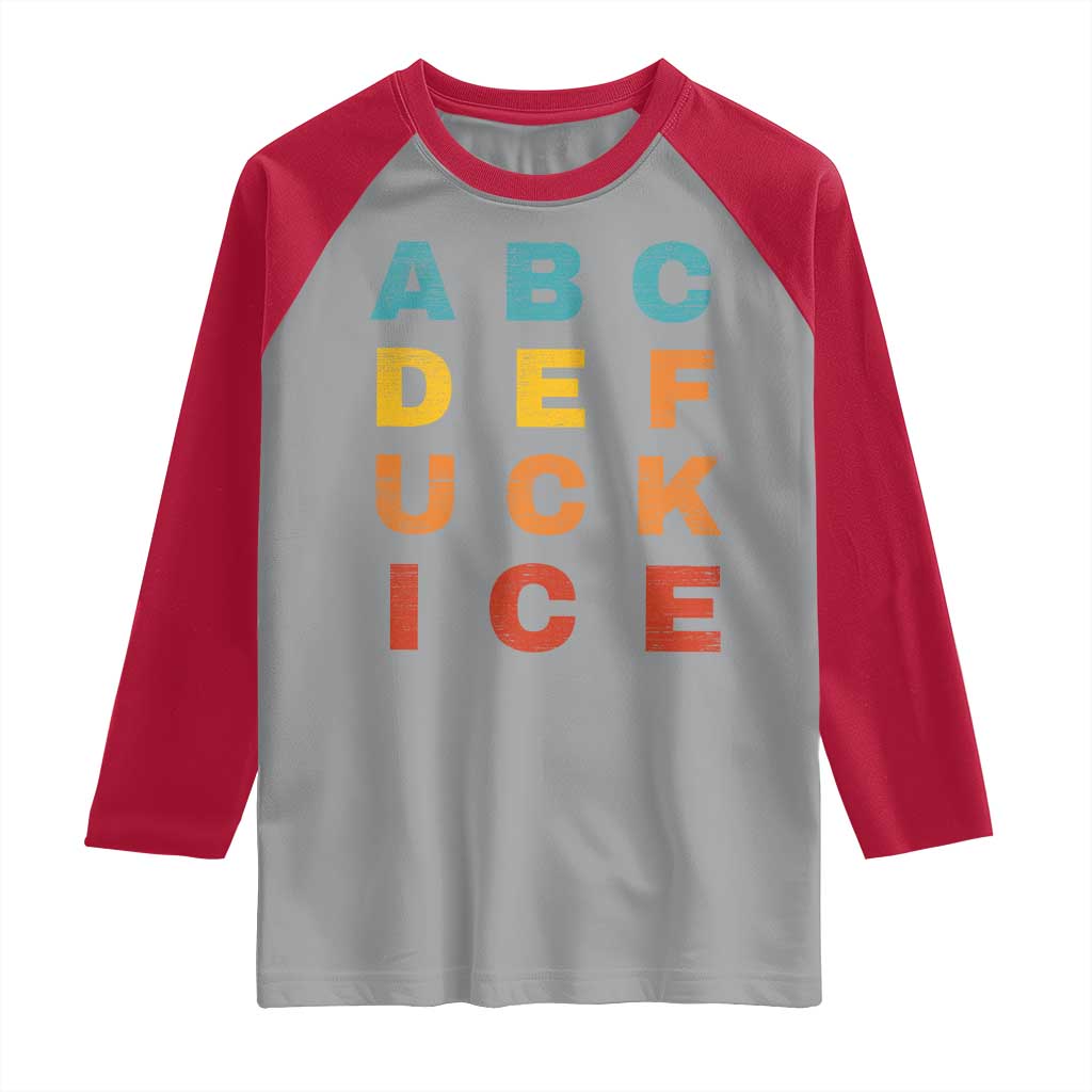 Fck Ice Raglan Shirt Retro Protest Chinga La Migra Subtle FDT