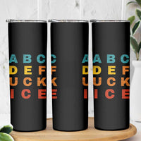 Fck Ice Skinny Tumbler Retro Protest Chinga La Migra Subtle FDT