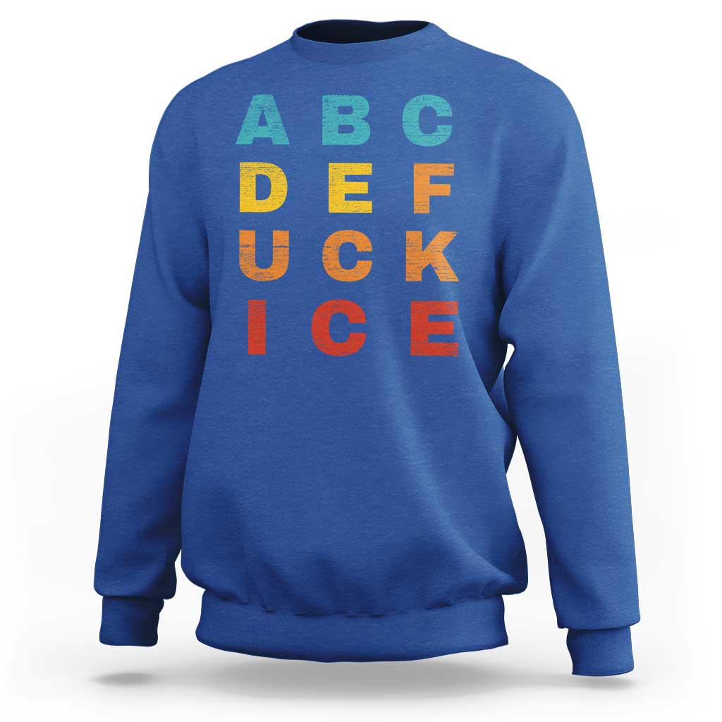 Fck Ice Sweatshirt Retro Protest Chinga La Migra Subtle FDT