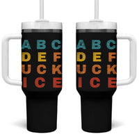 Fck Ice Tumbler With Handle Retro Protest Chinga La Migra Subtle FDT