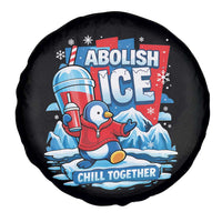 Abolish Ice Spare Tire Cover Subtle FDT Penguin Slush Drink Funny Summer Chill Mode