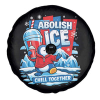 Abolish Ice Spare Tire Cover Subtle FDT Penguin Slush Drink Funny Summer Chill Mode