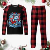 Abolish Ice Plaid Pajama Set Subtle FDT Penguin Slush Drink Funny Summer Chill Mode