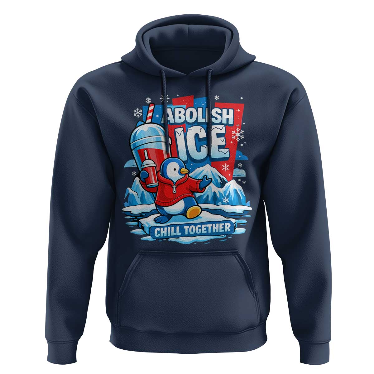 Abolish Ice Hoodie Subtle FDT Penguin Slush Drink Funny Summer Chill Mode