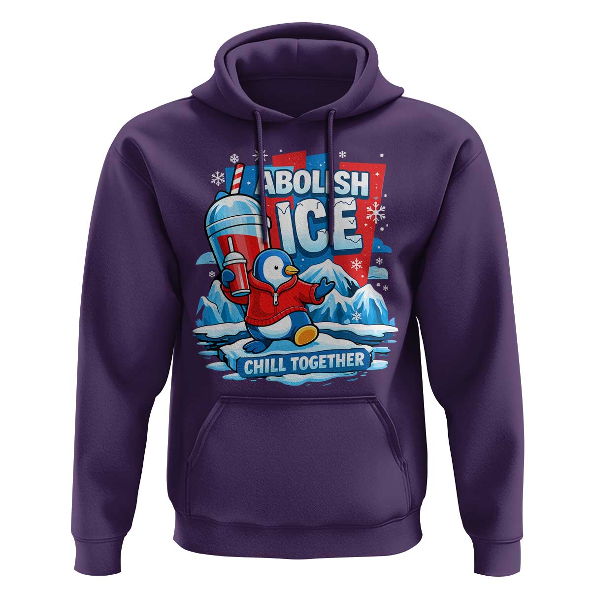 Abolish Ice Hoodie Subtle FDT Penguin Slush Drink Funny Summer Chill Mode