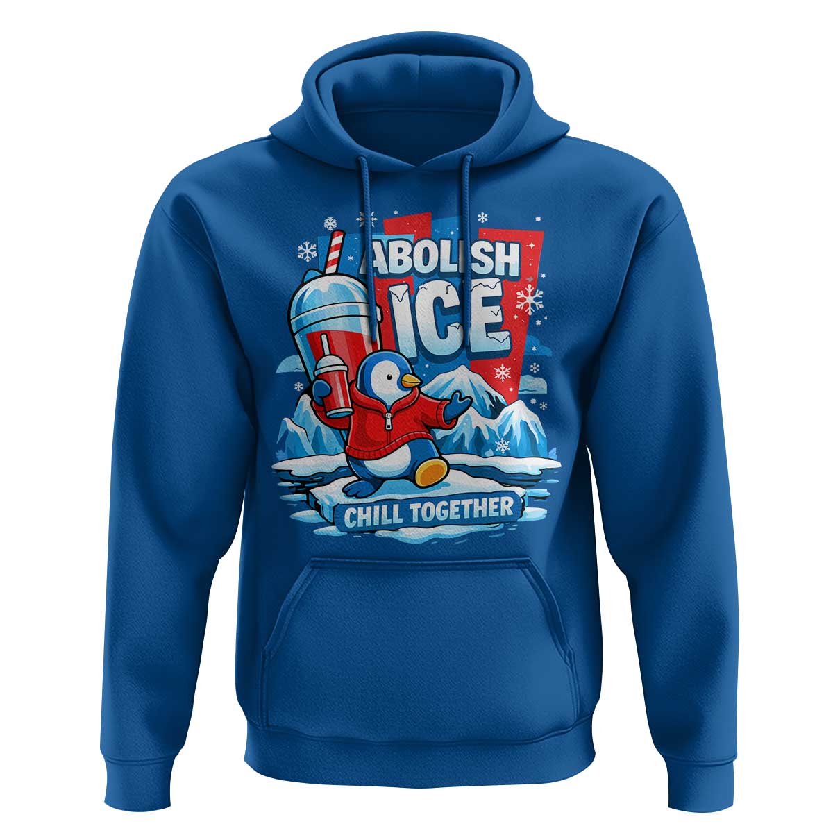 Abolish Ice Hoodie Subtle FDT Penguin Slush Drink Funny Summer Chill Mode
