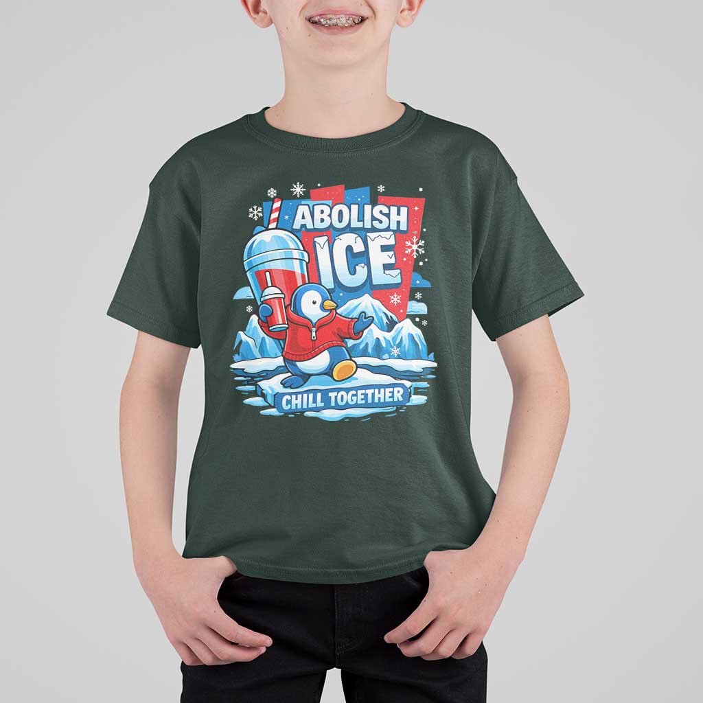 Abolish Ice T Shirt For Kid Subtle FDT Penguin Slush Drink Funny Summer Chill Mode