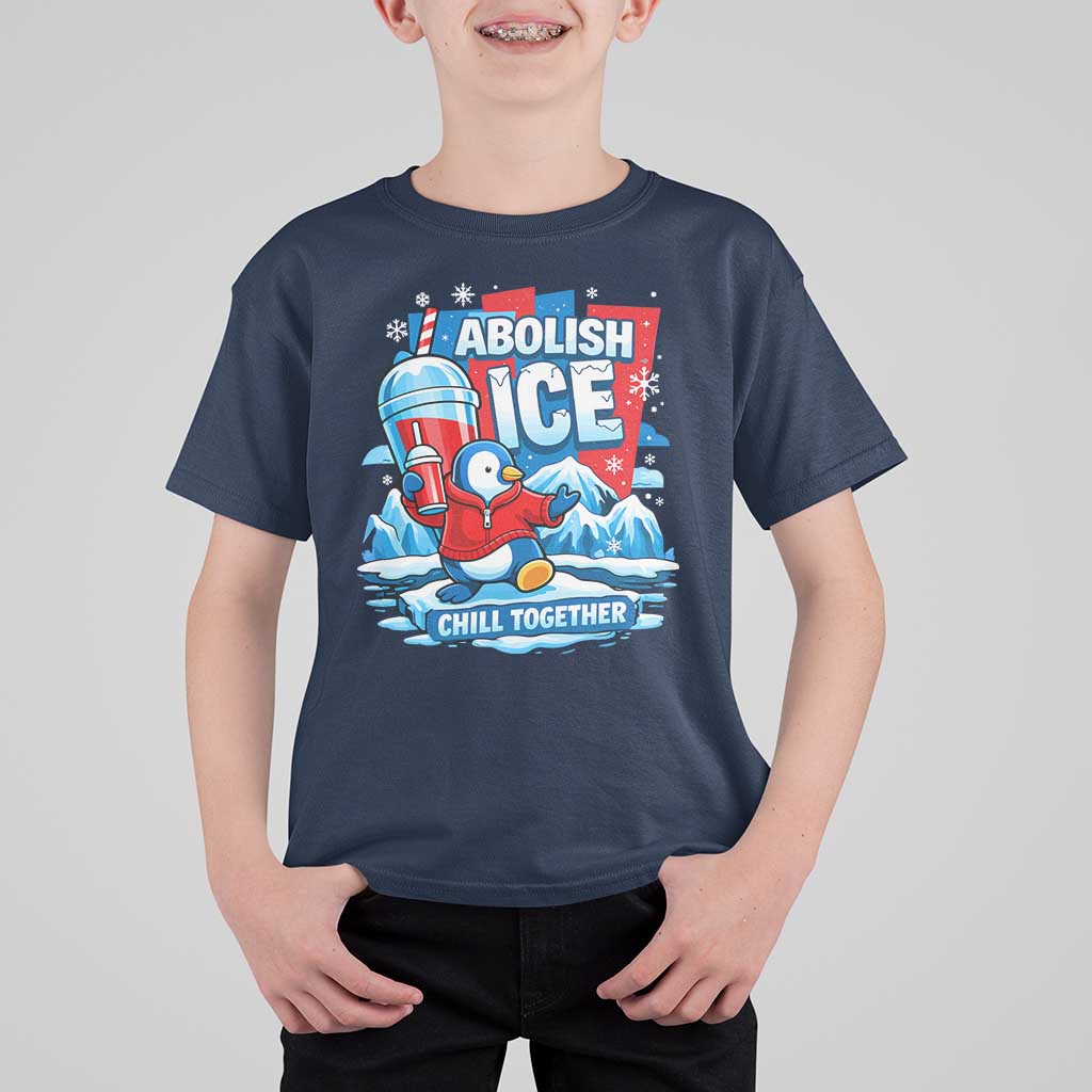 Abolish Ice T Shirt For Kid Subtle FDT Penguin Slush Drink Funny Summer Chill Mode